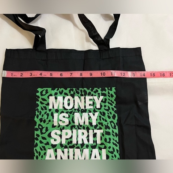 tote money is my spirit animal medium black tote - Picture 3 of 4